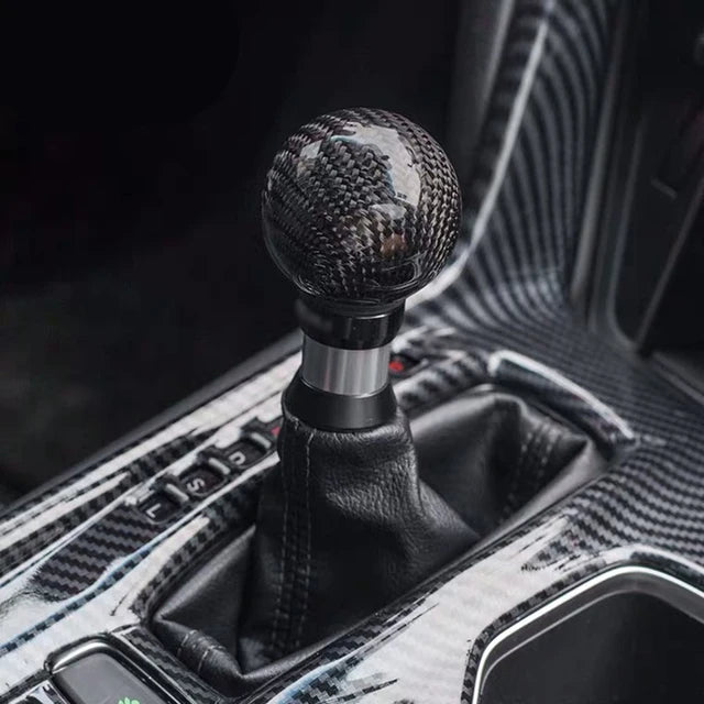 Round Carbon Fiber Shift Knob (Universal Fitment)